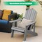 Costway Patio HIPS Adirondack Chair with Cup Holder Weather Resistant Outdoor 380 LBS Black/Teak/Green/Navy/Red/Gray/White/Yellow